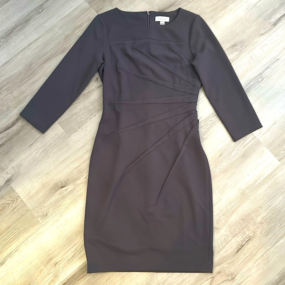 Calvin Klein Navy Blue Three-Quarter Sleeve Dress - Size 4